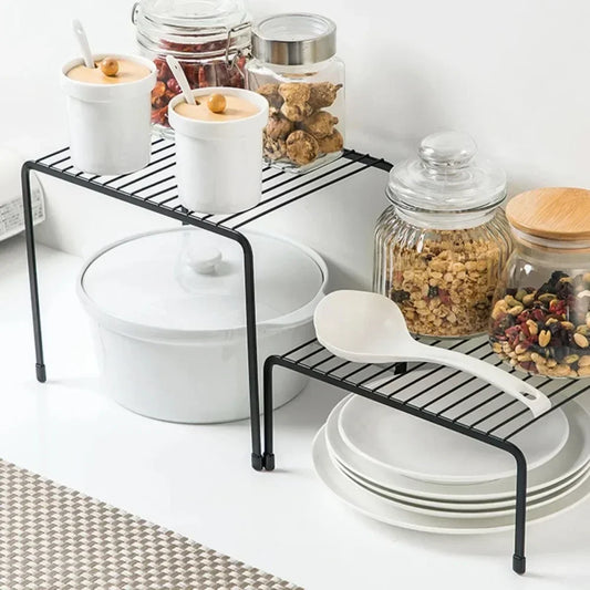 Kitchen Cabinet Organizer Shelf Iron Storage Rack Holder Bathroom Cabinet Organizer Food Pantry Organization and Storage Shelves