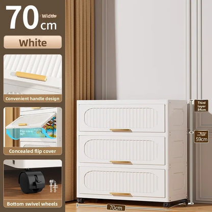 Batoom Kitchen  Storage Cabinet Multi-layer Ra Door Ba Flip Cover Cabinet Wall Mounted Organizer for Clothes Living ...
