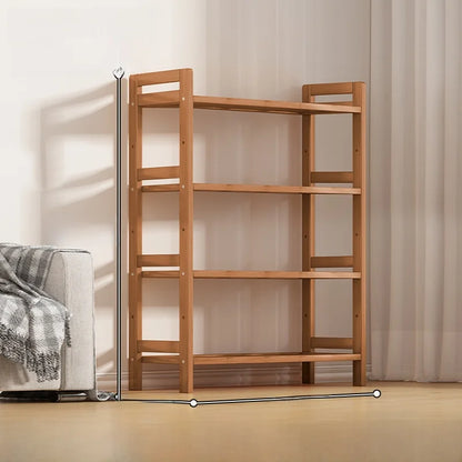 Multi-Layer Bamboo Storage Ra Simple Floor-Standing Kitchen elf Wall-Near Small Bookcase Narrow elf for Kitchen Storage