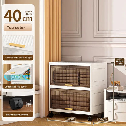 Batoom Kitchen  Storage Cabinet Multi-layer Ra Door Ba Flip Cover Cabinet Wall Mounted Organizer for Clothes Living ...