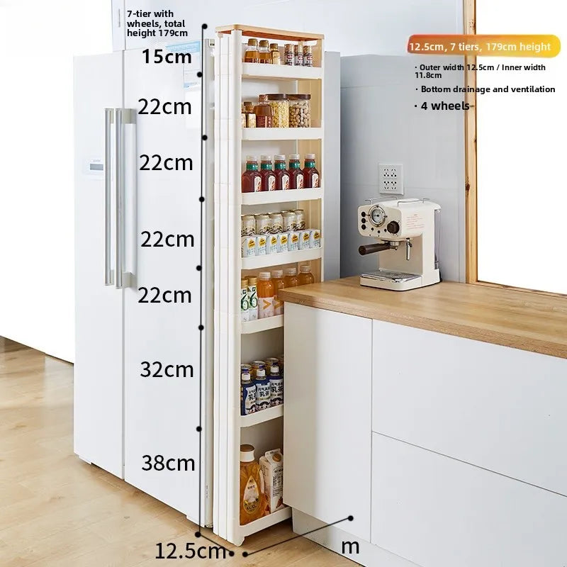 Narrow Kitchen Frie  elf Home Storage Organizer Plastic Wall Maximizing Utilization Ra elf