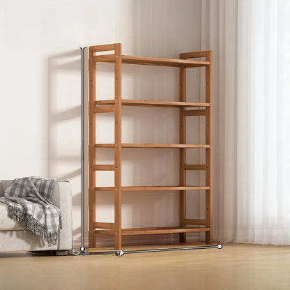 Multi-Layer Bamboo Storage Ra Simple Floor-Standing Kitchen elf Wall-Near Small Bookcase Narrow elf for Kitchen Storage