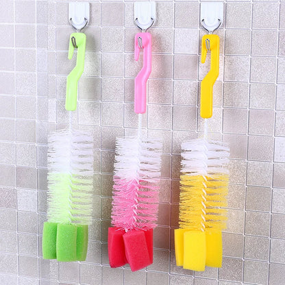 Baby Bottle Brush Multi-Purpose Long Handle Fine Hair Sponge Cleaning Brush Household Dishwashing Cup Washing Cleaning Tools Bab