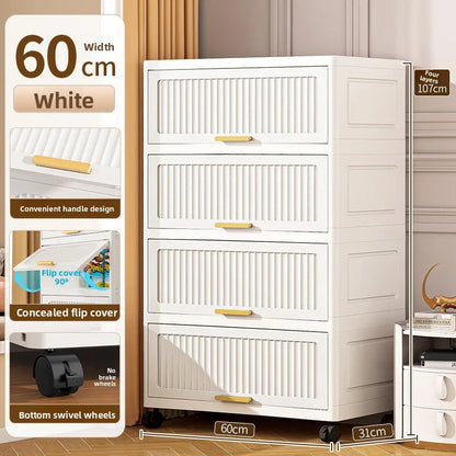 Batoom Kitchen  Storage Cabinet Multi-layer Ra Door Ba Flip Cover Cabinet Wall Mounted Organizer for Clothes Living ...
