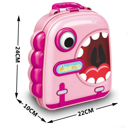 Kids Play Kitchen Set, Pretend Play Cooking Toys Set, Hamburg Doctor Tools Makeup Toys Playset For Toddlers, PlayHouse For Kids
