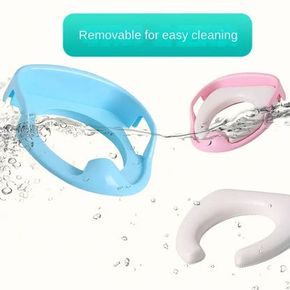 Children's Toilet Seat, Baby Soft Toilet Seat, Portable Baby Toilet Auxiliary