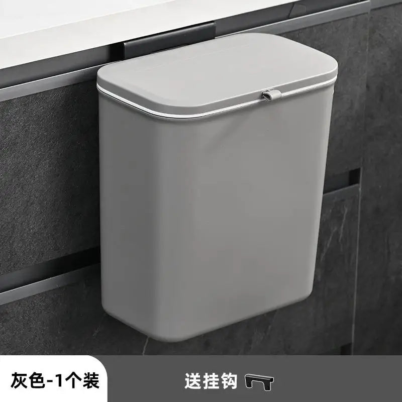 Large Size Wall-Mounted Kitchen Tra Can Living Room Batoom Hanging Waste Paper Basket Food Residue Classin Storage...