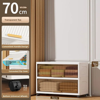 Batoom Kitchen  Storage Cabinet Multi-layer Ra Door Ba Flip Cover Cabinet Wall Mounted Organizer for Clothes Living ...