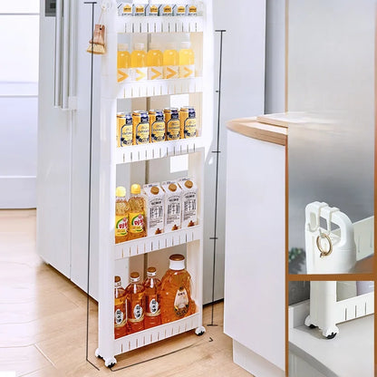 Narrow Kitchen Frie  elf Home Storage Organizer Plastic Wall Maximizing Utilization Ra elf