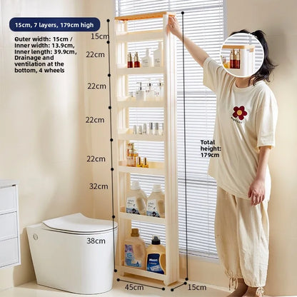 Narrow Kitchen Frie  elf Home Storage Organizer Plastic Wall Maximizing Utilization Ra elf