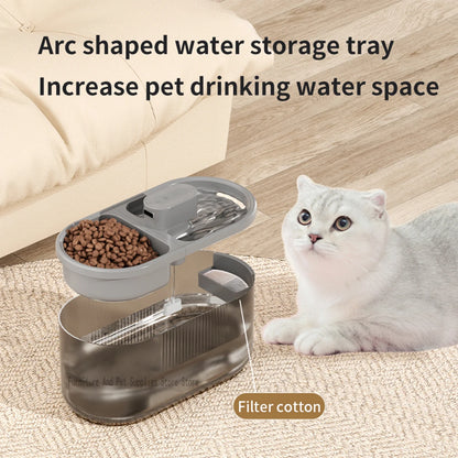 Pet Cat Automatic Induction Feeder Water Dispenser Large Capacity Water Dispenser Dry Wet Separation Food Container Pet Supplies