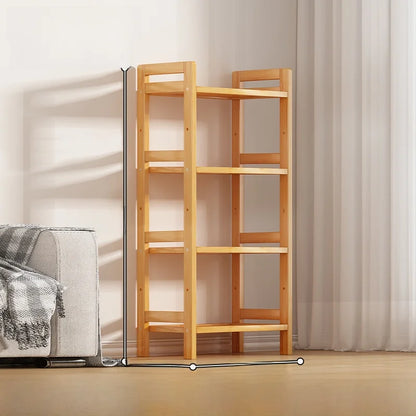 Multi-Layer Bamboo Storage Ra Simple Floor-Standing Kitchen elf Wall-Near Small Bookcase Narrow elf for Kitchen Storage