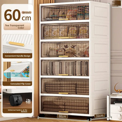 Batoom Kitchen  Storage Cabinet Multi-layer Ra Door Ba Flip Cover Cabinet Wall Mounted Organizer for Clothes Living ...