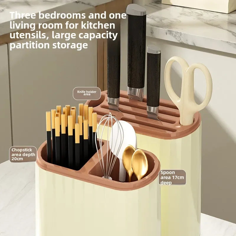 Kitchen shelf, household vegetable board storage rack, countertop drain, chopstick holder, cutting board, integrated knife holde