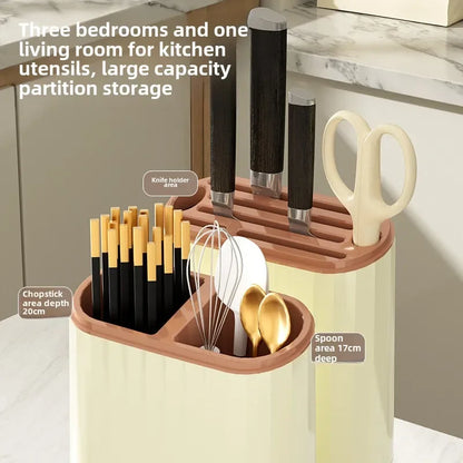 Kitchen shelf, household vegetable board storage rack, countertop drain, chopstick holder, cutting board, integrated knife holde