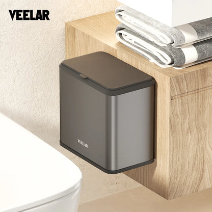 Kitchen  garbage can wall hanging waste paper basket trash can Kitchen cabinet hanging trash can Desktop trash bin dustbin with