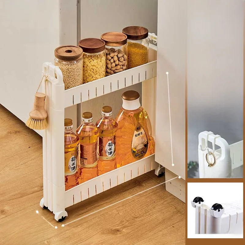 Narrow Kitchen Frie  elf Home Storage Organizer Plastic Wall Maximizing Utilization Ra elf