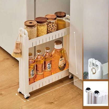 Narrow Kitchen Frie  elf Home Storage Organizer Plastic Wall Maximizing Utilization Ra elf