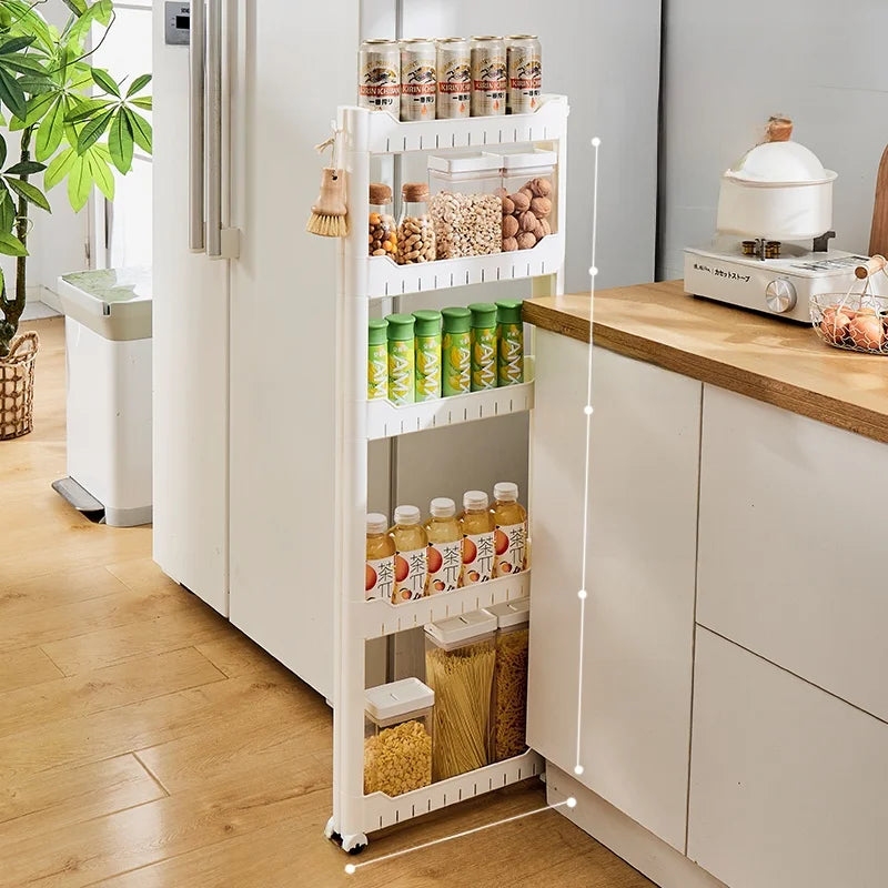 Narrow Kitchen Frie  elf Home Storage Organizer Plastic Wall Maximizing Utilization Ra elf