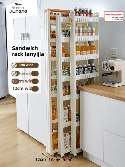 Narrow Kitchen Frie  elf Home Storage Organizer Plastic Wall Maximizing Utilization Ra elf