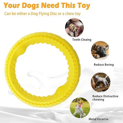 TPR Pet Flying Discs Dog Training Ring Puller Resistant Bite Floating Toy Puppy Outdoor Interactive Game Playing Products Supply
