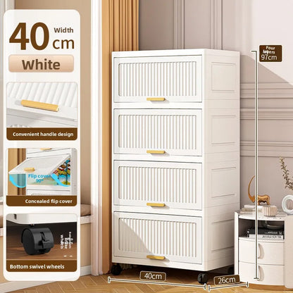 Batoom Kitchen  Storage Cabinet Multi-layer Ra Door Ba Flip Cover Cabinet Wall Mounted Organizer for Clothes Living ...