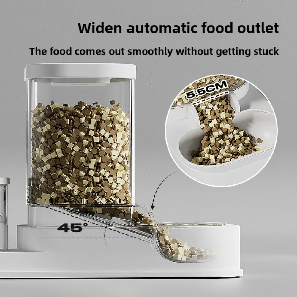 Cat water dispenser, automatic circulation water dispenser, water basin, feeding and feeding all-in-one machine, 2-in-1 pet