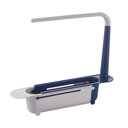 Kitchen Organizer Dish Drainer Telescopic Sink Racks Soap Sponge Holder Towel Stand Sink Shelf Tray Kitchen Storage