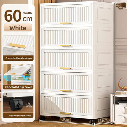 Batoom Kitchen  Storage Cabinet Multi-layer Ra Door Ba Flip Cover Cabinet Wall Mounted Organizer for Clothes Living ...