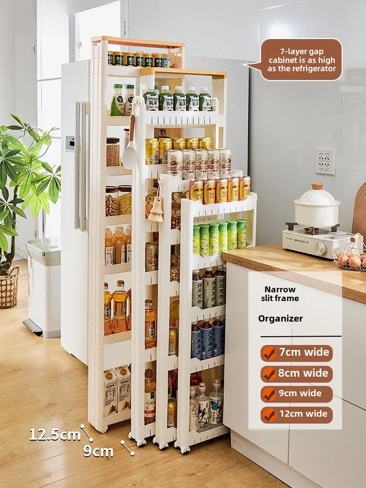 Narrow Kitchen Frie  elf Home Storage Organizer Plastic Wall Maximizing Utilization Ra elf