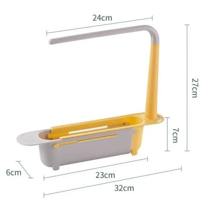Kitchen Organizer Dish Drainer Telescopic Sink Racks Soap Sponge Holder Towel Stand Sink Shelf Tray Kitchen Storage