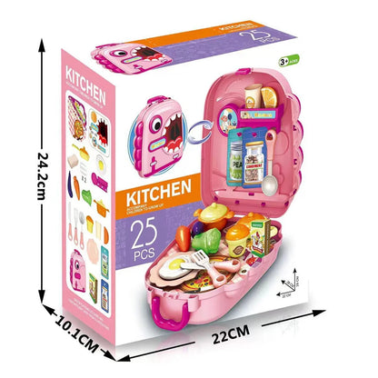 Kids Play Kitchen Set, Pretend Play Cooking Toys Set, Hamburg Doctor Tools Makeup Toys Playset For Toddlers, PlayHouse For Kids