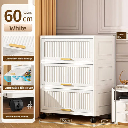 Batoom Kitchen  Storage Cabinet Multi-layer Ra Door Ba Flip Cover Cabinet Wall Mounted Organizer for Clothes Living ...