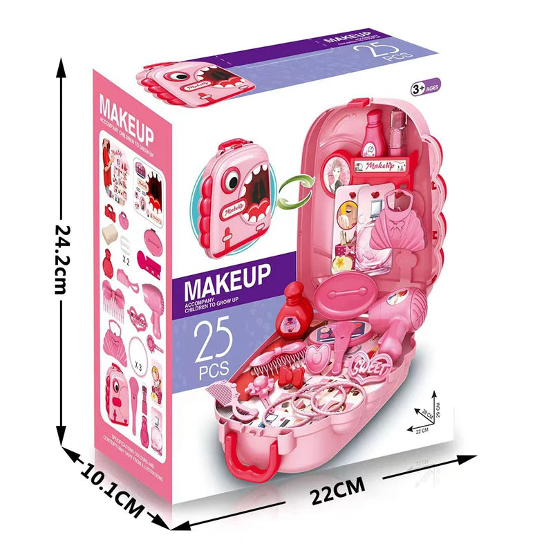 Kids Play Kitchen Set, Pretend Play Cooking Toys Set, Hamburg Doctor Tools Makeup Toys Playset For Toddlers, PlayHouse For Kids