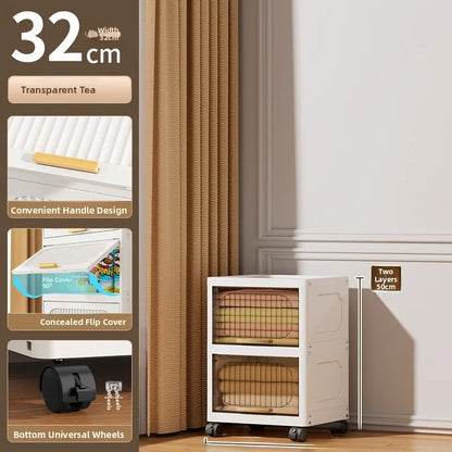 Batoom Kitchen  Storage Cabinet Multi-layer Ra Door Ba Flip Cover Cabinet Wall Mounted Organizer for Clothes Living ...