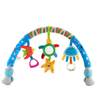 Baby Cart Arch Toys Newborn Ocular Development Toys Portable Adjustable Animal Crib Bell Toys Kids Early Education Toys Gifts