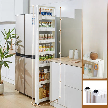 Narrow Kitchen Frie  elf Home Storage Organizer Plastic Wall Maximizing Utilization Ra elf