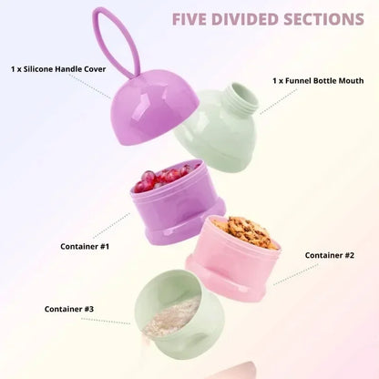 Baby Milk Powder Box, Removable Milk Powder Box Portable Easy To Carry for Toddlers in The Room Light Pink  Snack Container