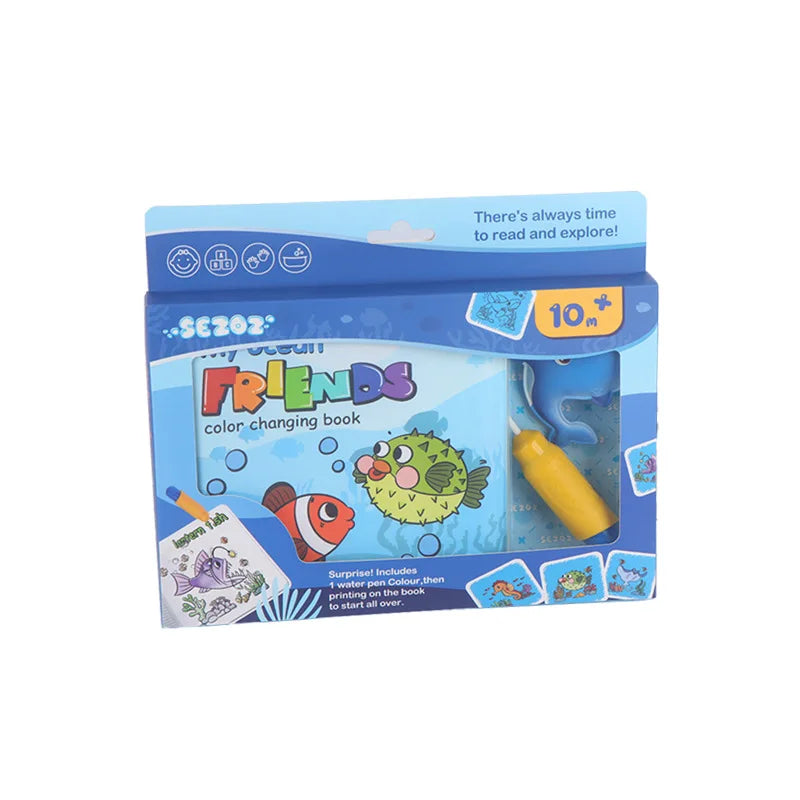 Baby Bath Books Swimming Bathroom Toys Water Painting Coloring Magic Picture Books Early Educational Toys For Kids Quiet Books